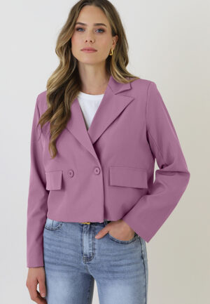 Classic Cropped Blazer Mauve 2.0