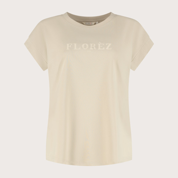 Florez - Beige | Dames | Top | Beige | M | regular | Kamst mode