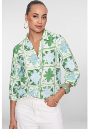 Geisha - Groen | unisex | Blouse | Groen | XS | regular | Kamst mode