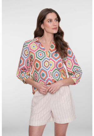 Geisha - Wit | unisex | Blouse | Wit | M | regular | Kamst mode