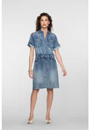 Geisha - Blauw | unisex | Jurk | Blauw | XXL | regular | Kamst mode