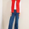 Gilet met structuur en ritssluiting