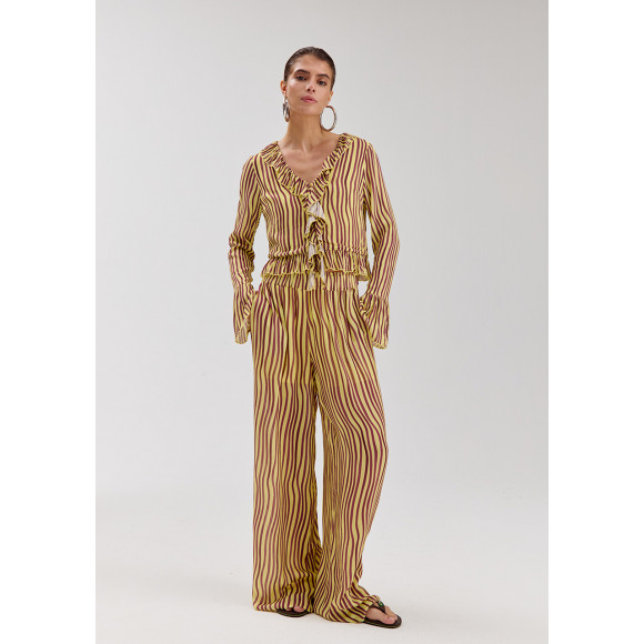 Harper & Yve - Paars | Dames | Broek | Paars | S | regular | Kamst mode