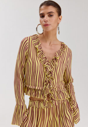 Harper & Yve - Geel | Dames | Blouse | Geel | XXL | regular | Kamst mode