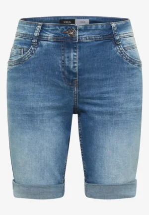 Alternative view of High Waist Slim Leg Shorts in Slim Fit