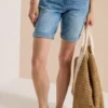 High Waist Slim Leg Shorts in Slim Fit