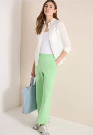 High Waist broek met wijde pijpen in Loose Fit