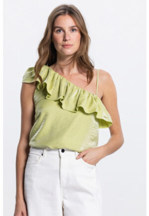 Jansen Amsterdam - Groen | Dames | Top | Groen | 42 | regular | Kamst mode