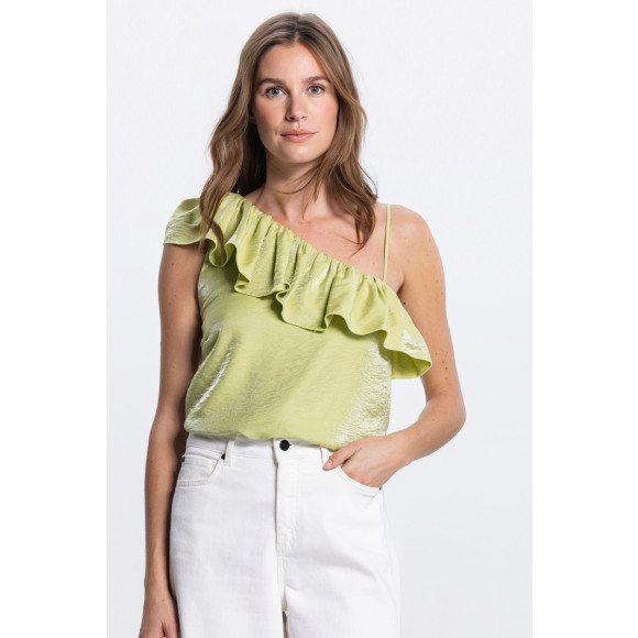 Jansen Amsterdam - Groen | Dames | Top | Groen | 42 | regular | Kamst mode