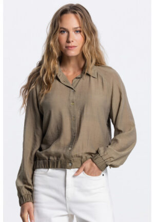 Jansen Amsterdam - Groen | Dames | Blouse | Groen | 44 | regular | Kamst mode