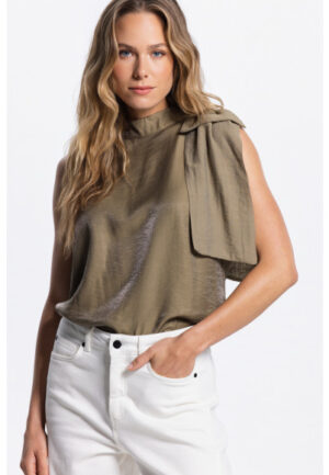 Jansen Amsterdam - Groen | Dames | Top | Groen | 46 | regular | Kamst mode