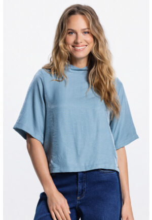 Jansen Amsterdam - Blauw | Dames | Top | Blauw | 46 | regular | Kamst mode