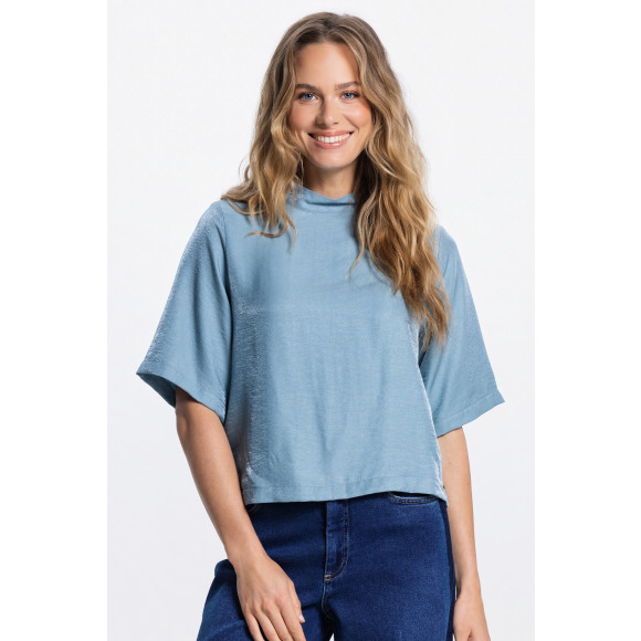 Jansen Amsterdam - Blauw | Dames | Top | Blauw | 46 | regular | Kamst mode