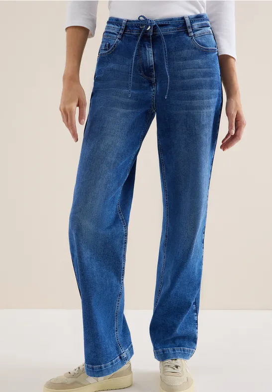 Jeans met gallonstrepen