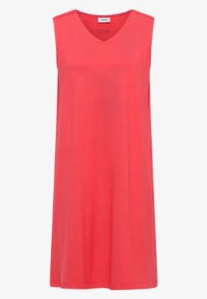 Alternative view of Knielange jersey jurk met V-hals