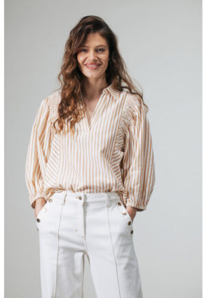Label Dot - Beige | Dames | Blouse | Beige | 44 | regular | Kamst mode