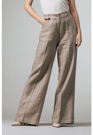 Label Dot - Beige | Dames | Broek | Beige | 40 | regular | Kamst mode