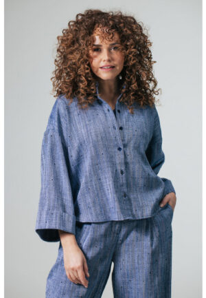 Label Dot - Blauw | Dames | Blouse | Blauw | 40 | regular | Kamst mode