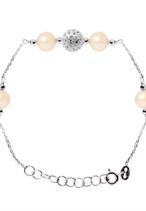 String Armband força en zoetwatercultuur kralen zilver 925