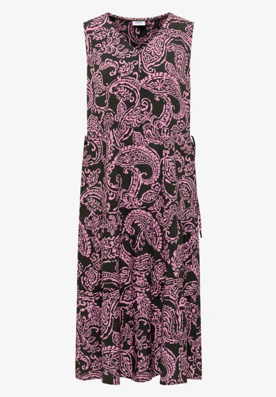 Midijurk met V-hals en print - Afbeelding 2