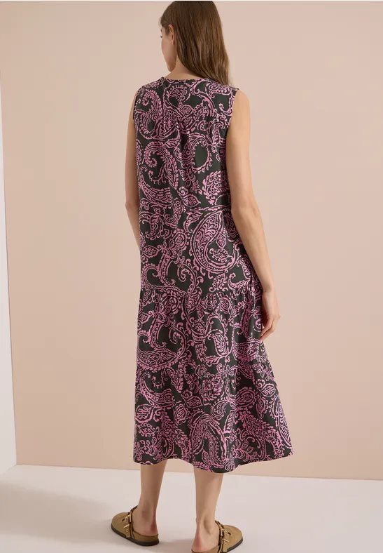 Midijurk met V-hals en print - Afbeelding 3