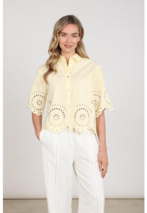 Nukus - Beige | Dames | Blouse | Beige | XXL | regular | Kamst mode
