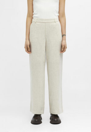 Object - Beige | Dames | Broek | Beige | 40 | regular | Kamst mode