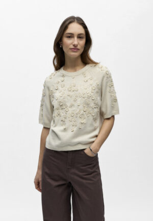 Object - Beige | Dames | Trui | Beige | XL | regular | Kamst mode