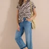Overhemd met korte mouwen en zebraprint