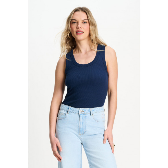 Pom Amsterdam - Blauw | Dames | Top | Blauw | 38 | regular | Kamst mode