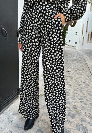 Pantalon Lilly Cheetah Zwart Petite/Regular/Tall