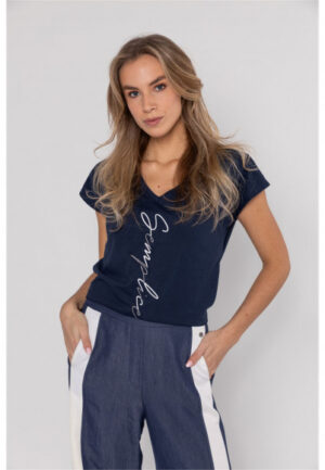 Poools - Blauw | Dames | Top | Blauw | 42 | regular | Kamst mode
