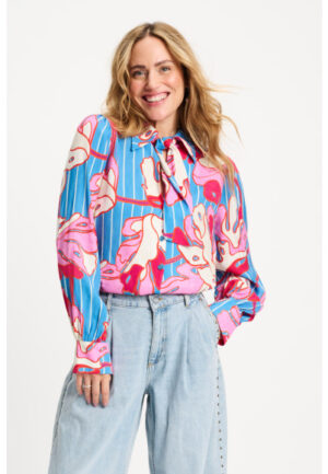 Pom Amsterdam - Blauw | Dames | Blouse | Blauw | 34 | regular | Kamst mode