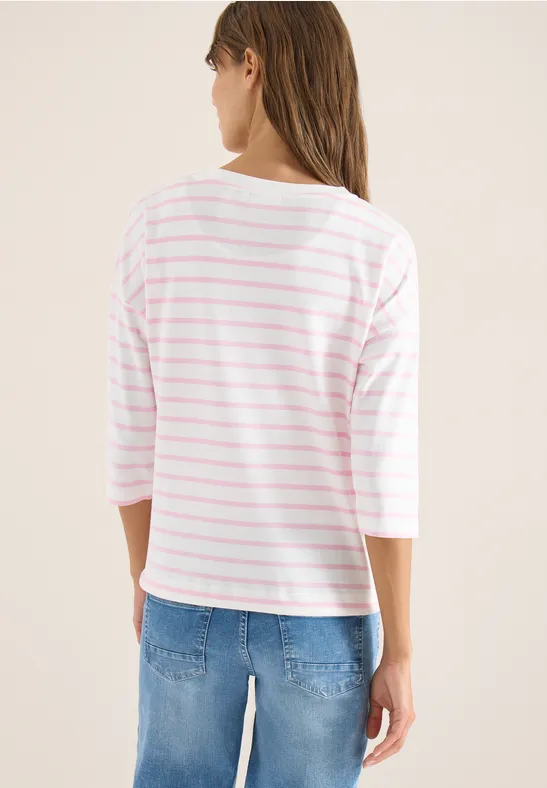 Shirt met 3/4 mouwen en Wording Artwork - Afbeelding 3