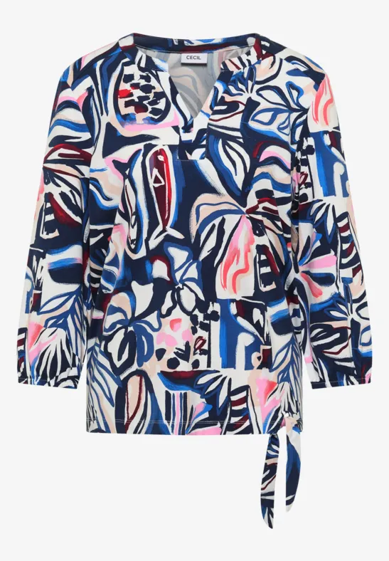 Shirt met 3/4 mouwen en knoopdetail - Afbeelding 2