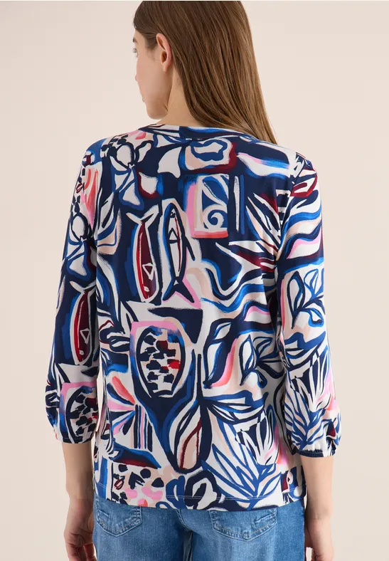 Shirt met 3/4 mouwen en knoopdetail - Afbeelding 3