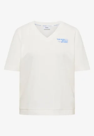 Alternative view of Shirt met V-hals en tekstdetail