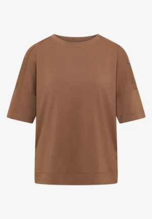 Alternative view of Shirt met afhangende schouders en knopen