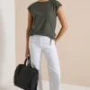 Shirt met gehaakte details