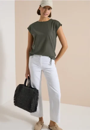 Shirt met gehaakte details
