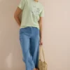 Shirt met ronde hals en opdruk aan de voorkant