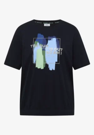 Alternative view of Shirt met ronde hals en opdruk op de voorkant