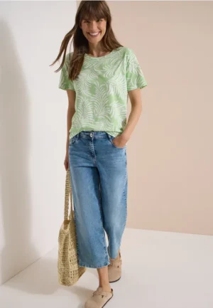 Shirt met ronde hals en print