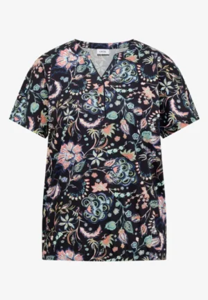 Alternative view of Shirt met split in de hals en print