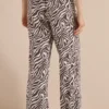 Straight Leg broek met zebraprint