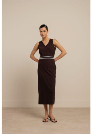 Studio Anneloes - Bruin | Dames | Jurk | Bruin | XL | regular | Kamst mode