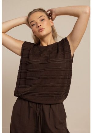 Studio Anneloes - Bruin | Dames | Top | Bruin | XXL | regular | Kamst mode