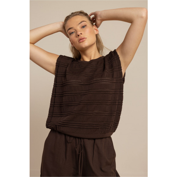 Studio Anneloes - Bruin | Dames | Top | Bruin | XXL | regular | Kamst mode