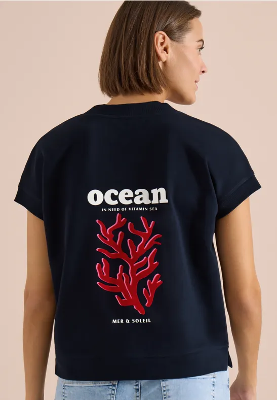 Sweater met korte mouwen en rugprint - Afbeelding 3