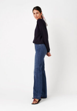 Toni | Relaxed - Blauw | unisex | Broek | Blauw | 46 | regular | Kamst mode